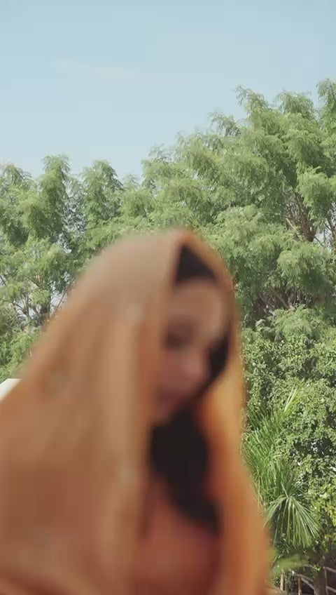 Peach Royale Embroidered Anarkali Suit Set