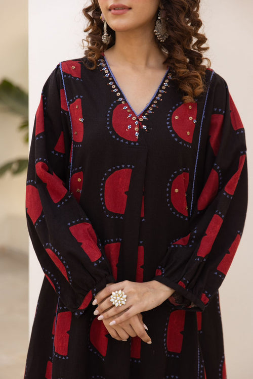 Cocoa Moon Printed Kurta Set